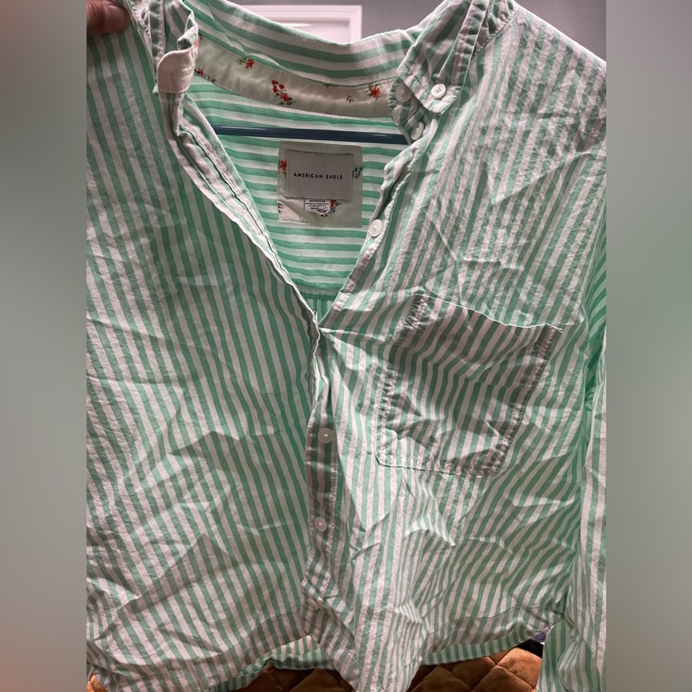 Cropped button up shirt